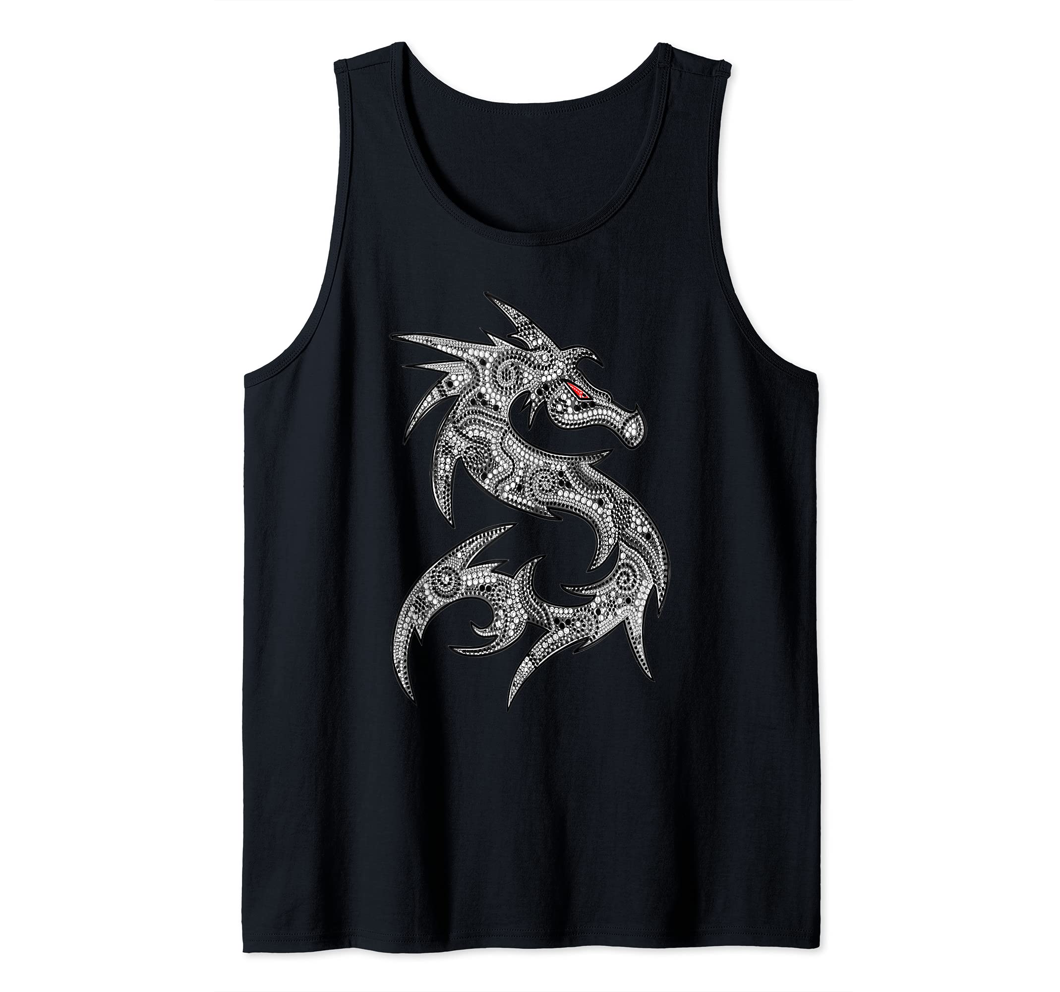FANTASY DRAGON - dot painting art 2 - Fan Fun Tank Top