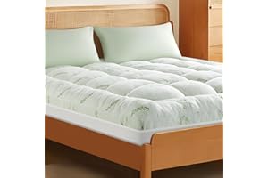 Shilucheng Queen Mattress Topper, Extra Thick 1100 GSM Down Alternative Fill, Mattress Pad for Back Pain, Cooling Breathable Pillow Top Mattress Cover with 8-21" Deep Pocket (60"x80")