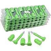 NovelBee 50pcs Bolt Seals for Cargo Containers and Trucks Trailers (Green) | 50pcs Cargo Container Seals,Shipping Seals,Truck Trailers Seals,Metal Seals for Container,with Print Progressive Numbering
