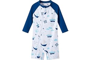 UMELOK Baby Boys' Swimsuit Full Zip UPF 50+ Sun Protection Swimwear
