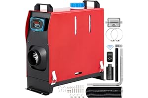 VEVOR Diesel Air Heater All in One, 8KW 12V Diesel Heater, Diesel Parking Heater with Large Air Outlet, 5L Tank, LCD Switch, Remote Control, Silencer for RV Trucks Bus Trailer Home and Shop
