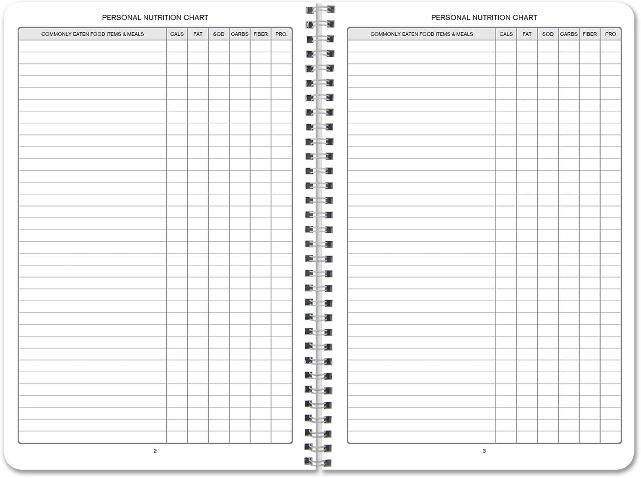 BookFactory Food and Health Journal/Food Diary/Fitness Journal Notebook, 186 Pages, 6" x 9" Durable Thick Translucent Cover - Image 4