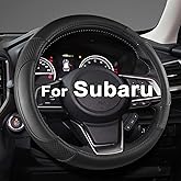 GIANT PANDA Customized Auto Steering Wheel Cover for Subaru Forester, Car Steering Wheel Cover for Subaru Outback and Crosstrek - Solid Black