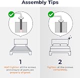 Yaheetech 3ft Single Bed Frame Metal Platform White with Scroll Headboard view 9