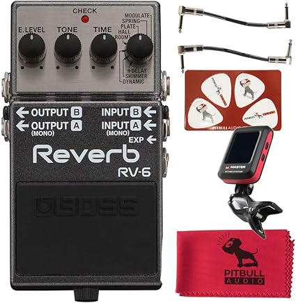 Amazon Com Boss Rv 6 Digital Reverb Guitar Effects Pedal With