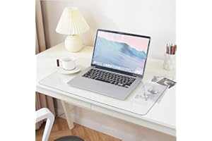 LovePads Clear Desk Mat 12 x 16 Inch, 1.5mm Thick Clear Desk Pad, Plastic Desk Protector Mat, Waterproof PVC Desk Cover Protector, Non-Slip Writing Pad Blotter for Desktop Home Office
