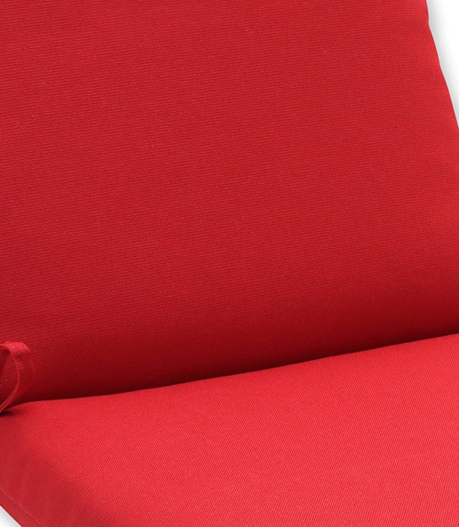 Pillow Perfect Outdoor/Indoor Pompeii Square Corner Chair Cushion, 36.5" x 18", Red: Home & Kitchen