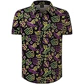 Men's Novelty Holiday Button Down Short Sleeve Shirts