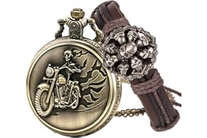SIBOSUN Pocket Watch Chain Quartz Movement Arabic Numerals Half Hunter