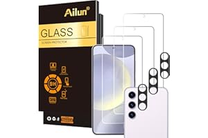 Ailun Glass Screen Protector for Galaxy S24+ / S24 Plus [6.7 Inch] 3Pack + 3Pack Camera Lens Tempered Glass Fingerprint Unloc