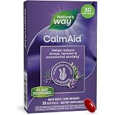 Nature's Way CalmAid Lavender Oil Supplement, Calm &amp; Stress Support*, 30 ct | Clinically Studied Silexan Lavender Oil, Non-Drowsy, Daily Softgels, 1 Month Supply