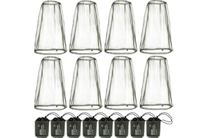 Wholelovein 8 Pack Mosquito Covers Wearable Head Net Face Mesh Protecting Net Mosquito Fly Insects Bugs