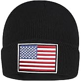 Opreng American Flag Embroidered Beanie Hats for Unisex USA Multi-Season Army Military Tactical Beanie