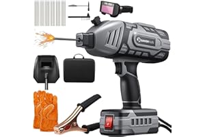 Sakerplus Portable Welding Machine, Welder Machine 110V, ARC Portable Welder with IGBT Inverter 5 Variable Current Adjustment, 30pcs 3/32" Wire Rods, Welding Helmet, Carring Case Included