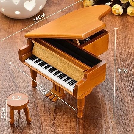 H.Y.FFYH Caja Musical La música del Piano de Madera del Cuadro de Estilo 18 Tonos