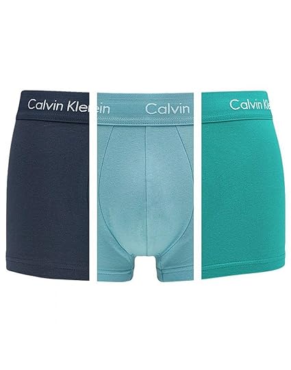 Calvin Klein Herren Boxer Shorts Low Rise Trunk Ohne Eingriff, 3er Pack U2664G