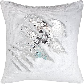 Amazon Com Trlyc Silver And White 45x45cm Mermaid Reversible