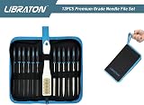 LIBRATON 13PCS Needle File Set with 6 Steel & 6 Diamond Files Case view 2