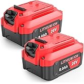 QUASYREALIM Upgraded 8000mAh High Capacity Replacement for Craftsman 20V V20 Battery (2-Pack) Compatible with CMCB205 CMCB204 CMCB206 CMCB202 CMCB201 20V Cordless Power Tools