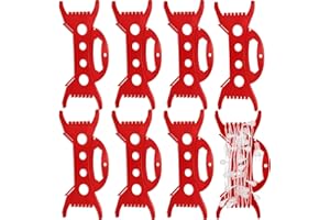 Sliner 6 Pcs Christmas Lights Storage Holder Light Cord Wind up Storage Organizer Extension Cord Organizer Wire Reel Cord Storage Reel for Outdoor Holiday Extension Rope Garland Lights (Red)