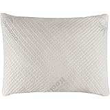 Snuggle-Pedic Ultra-Luxury Bamboo Shredded Memory Foam Pillow Combination With Adjustable Fit and Zipper Removable Kool-Flow Breathable Cooling Hypoallergenic Pillow Cover (Standard)