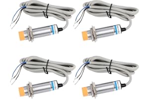 JOJOCY 4Pcs M12 Proximity Switch NPN 3-Wire Normally Open 3D Printer Inductive Proximity Sensor 8MM Detecting Distance LJ12A3-4-Z/BX