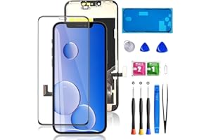 Mobkitfp for iPhone 13 Screen Replacement 6.1 inch, 3D Touch LCD Screen Display Digitizer for A2482, A2631, A2635, A2633, A2634 with Waterproof Adhesive+Tempered Glass+Repair Tools for