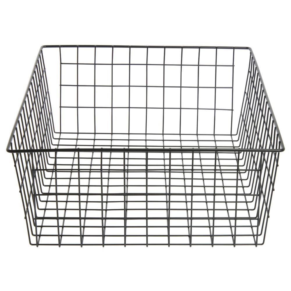 Bagel Basket Rectangular Black Wire 14" x 20" x 6" H