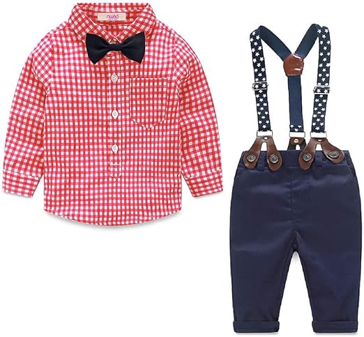 Nwada Completini e Coordinati Abbigliamento Bimbo Tuta Bambino Vestito Neonato Maschio Camicia e Pantaloni e Cravatta