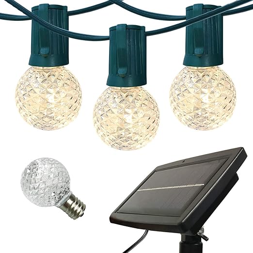 Outdoor String Lights Patio Lights 40ft G40 Solar