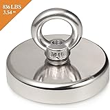 Magnete Neodimio 62 Kg Con Gancione - Per Pesca Magnetica, Recupero Oggetti, Acciaio Inox - Foto 2