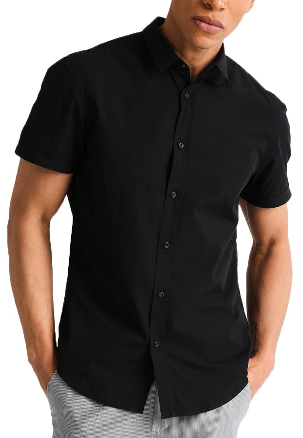 nxtskin half sleeves casual wear shirt for men