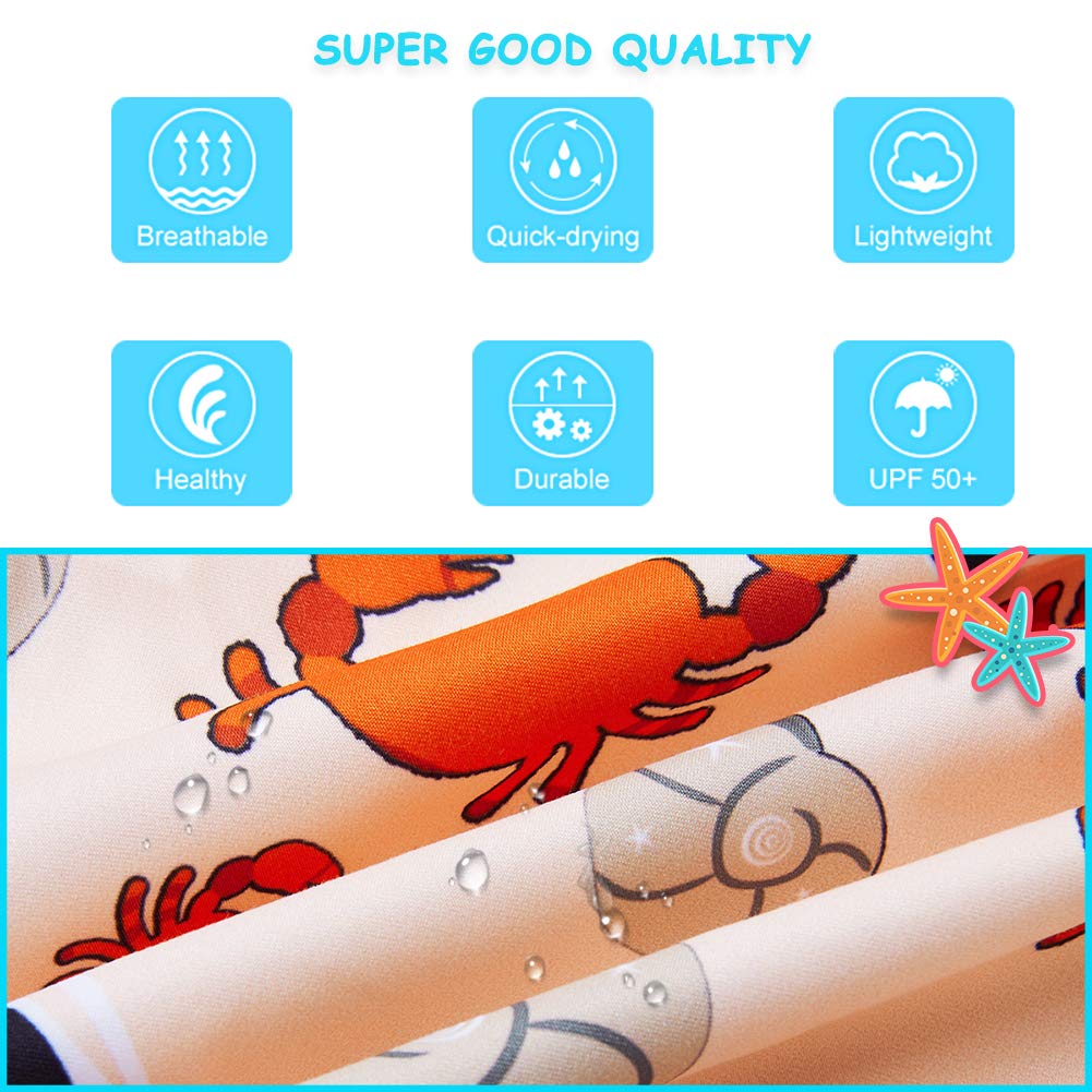 Vogseek Pantalones Cortos Kids\'Pants Playa natación Troncos Cordones Rayas Shorts Playera Impresa de Color Caqui/Naranja