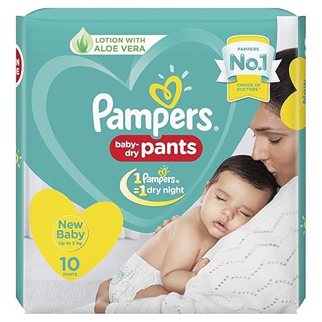 Pampers New Diaper Pants, New Born, 10 Count