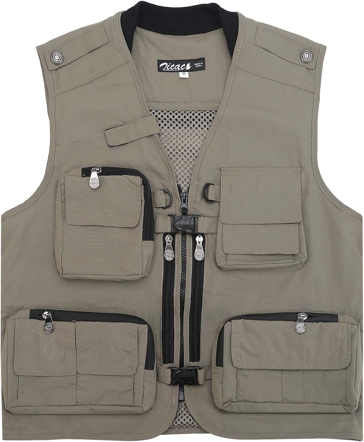 Mens Outdoor Photography Camping Hunting Fishing Vest Multipocket Nylon Cotton Waistcoat Jacket Bodywarmer Camo Gilet