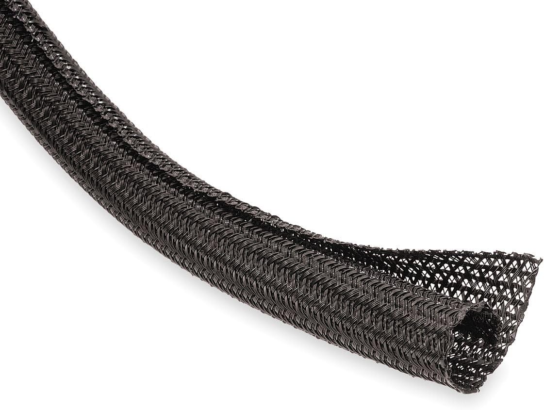Braided Sleeving, 25 ft, Black
