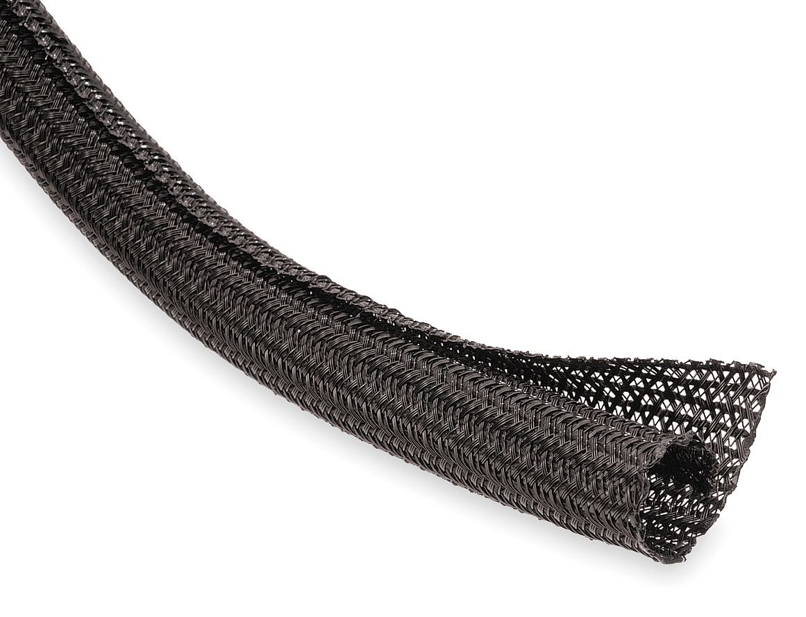 Techflex Braided Sleeving 2.000 in. 50 ft. Black