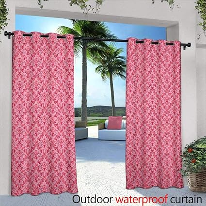Amazon Com Loveeo Damask Curtains For Bedroom Abstract Middle