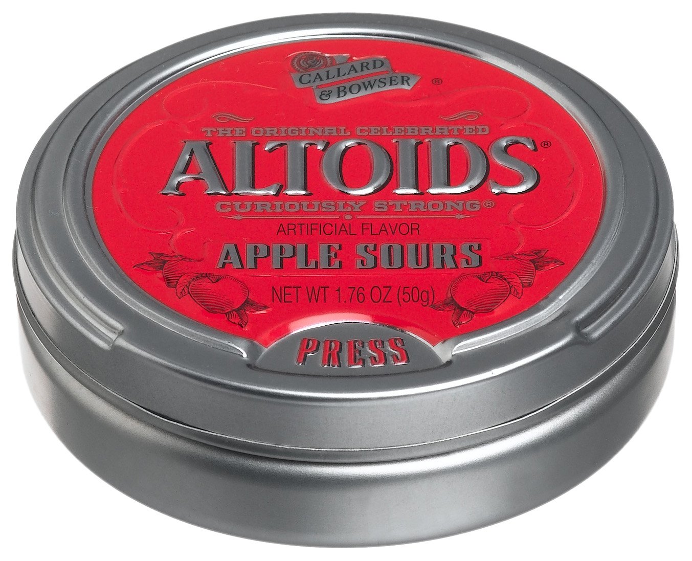 Altoids Curiously Strong Apple Sours Candy, 1.76Ounce Tins (Pack of 16