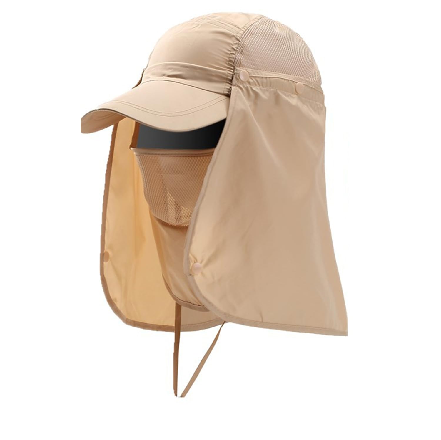 B07f8r5rnc Sun保護取り外し可能なネックフラップ 面カバーマスク 防風ストリップ Sun釣り帽子アウトドアスポーツのキャンプ 旅行 Uv Nomsocrアウトドアサンキャップforメンズレディース カーキ 360 帽子 上品 Baudouin Ma