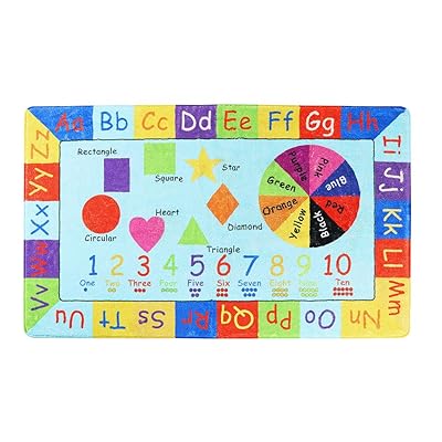 Buy Livebox Play Mat Faux Wool Kids Play Area Rugs 3 X 5 Non Slip Childrens Carpet Abc Number And Color Educational Learning Game For Living Room Bedroom Playroom Nursery Best Shower