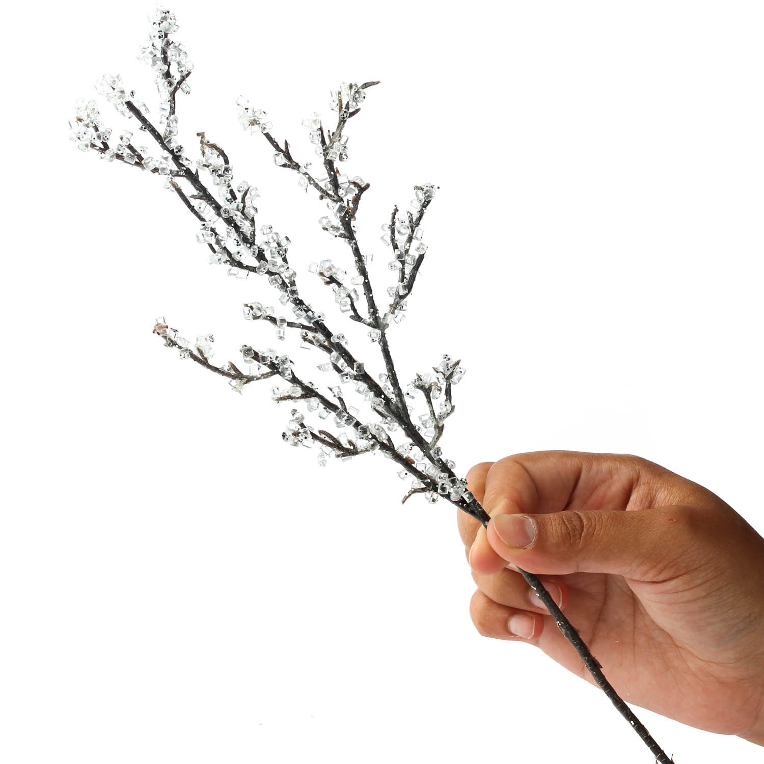 Package of 12 Artificial Ice Look Twig Branches Accent Picks for