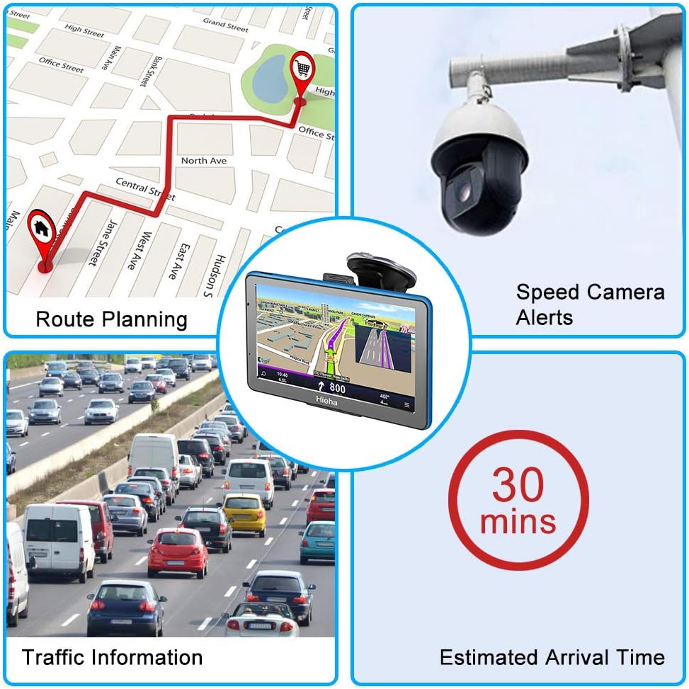 Super Saturday Hieha Sat Nav GPS Navigation System 8GB 256MB Car Truck