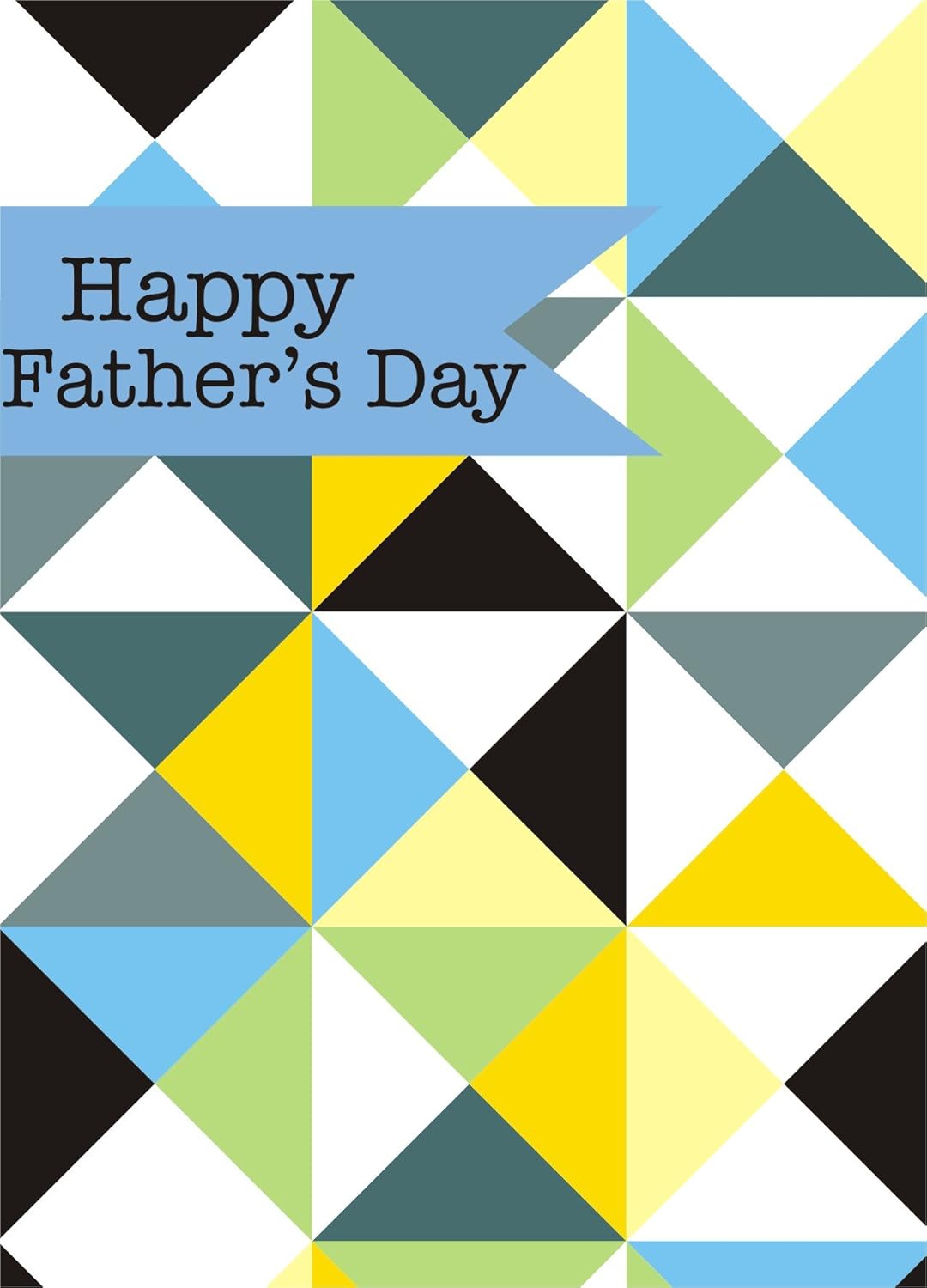 Claire Giles Greeting Cards, Happy Father's Day Card, Cubes and Triangles Design Father's Day Greeting Card, See Through Acetate Window - Image 5