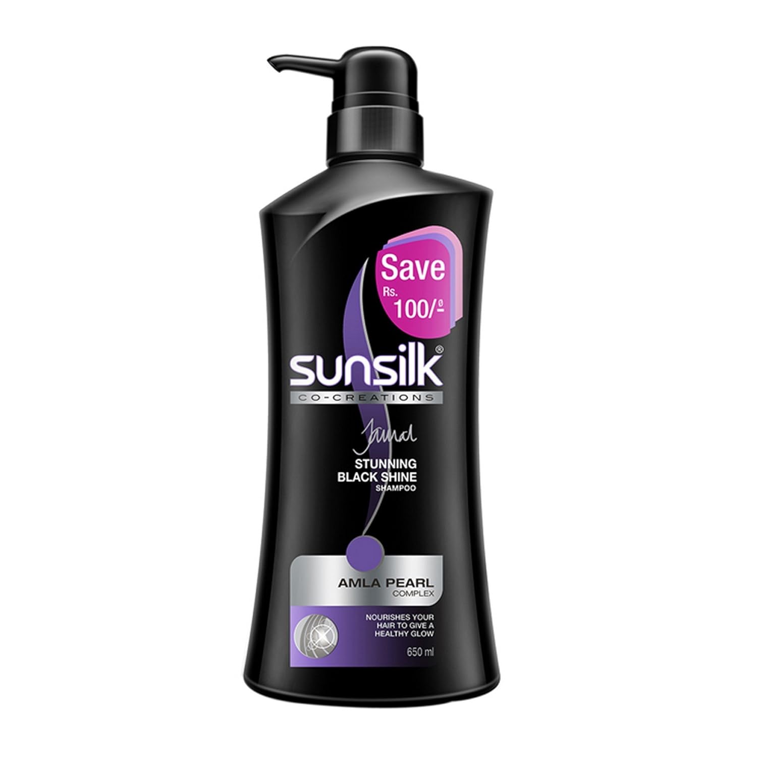 Buy Sunsilk Stunning Black Shine Amla Pearl Complex Shampoo 650ml