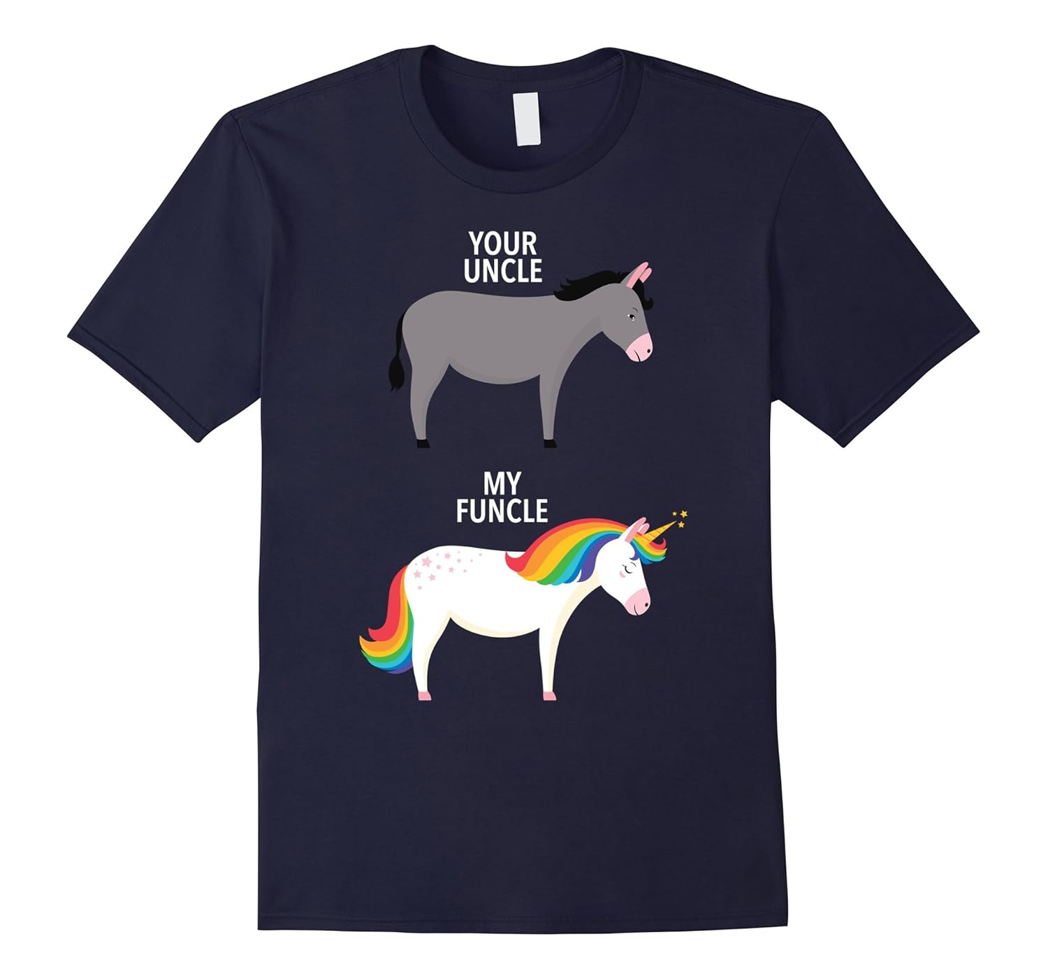 Your Uncle VS My Funcle Cool Unicorn T-Shirt-ANZ