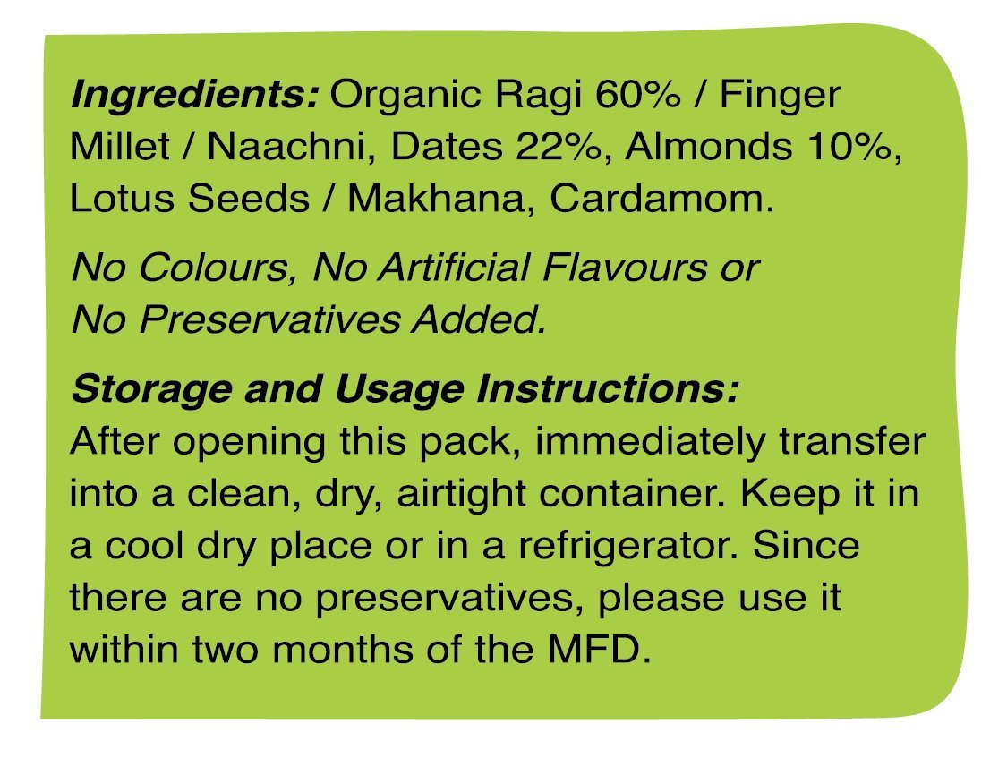 ragi almonds and dates porridge