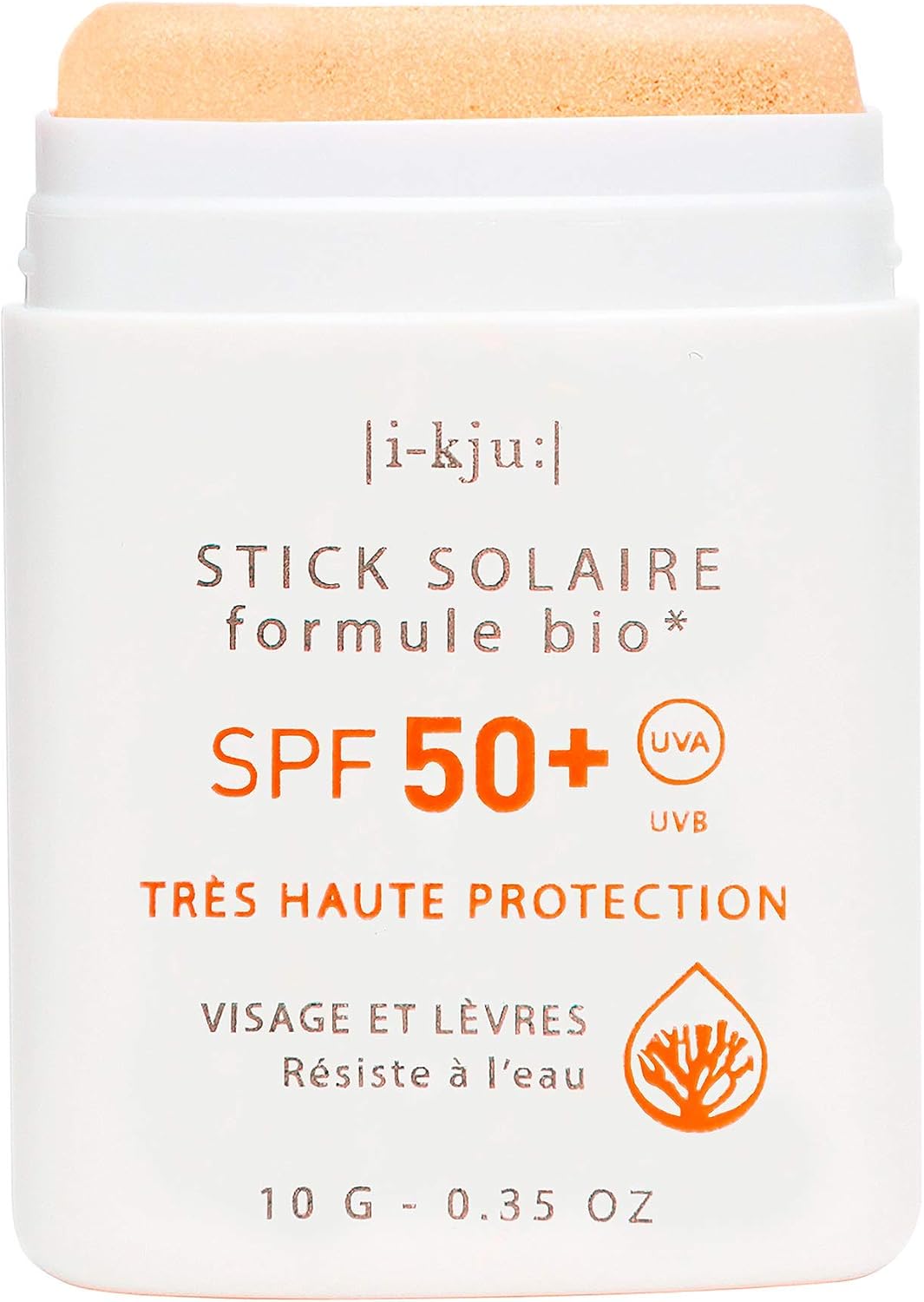Eq | Natural Mineral Sun Stick Balm SPF50+ - Face Body - Very High Solar UVA UVB Protection 10g - Gold