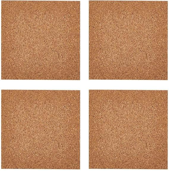 happygirr 4 Piezas de tablón de anuncios de Corcho Azulejos de tablón
