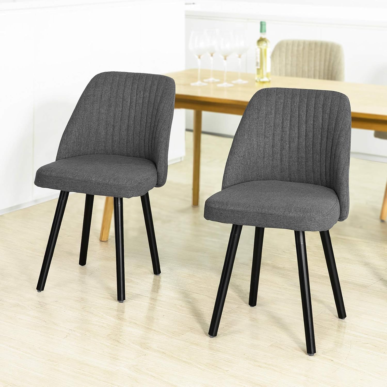 SoBuy FST84-HGx2 2er Set Esszimmerstuhl Küchenstuhl Wohnzimmerstuhl mit